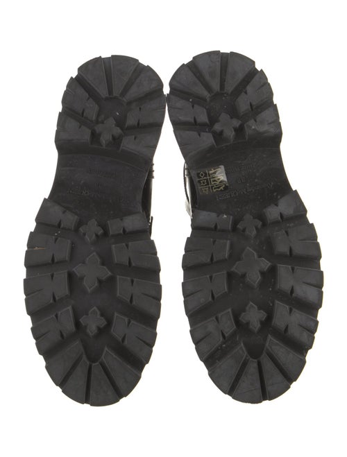 Alexander McQueen Leather Cutout Accent Combat Boots