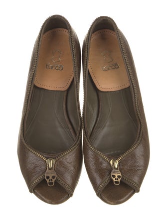 Alexander McQueen Skull Leather Flats