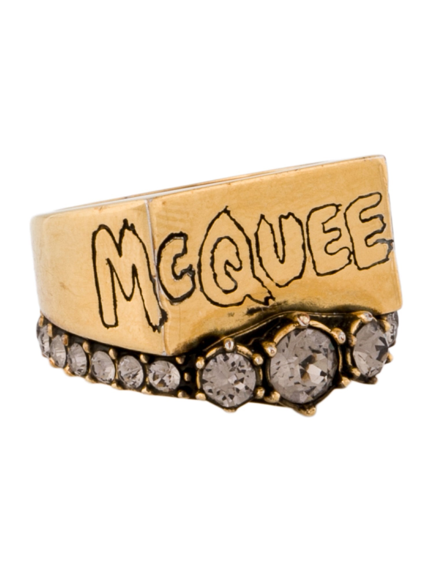 Alexander McQueen Crystal Graffiti Band