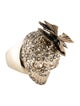 Alexander McQueen Crystal Butterfly Skull Cocktail Ring