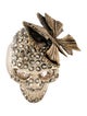 Alexander McQueen Crystal Butterfly Skull Cocktail Ring