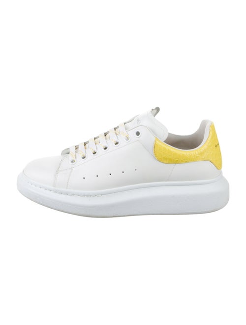 Alexander McQueen Leather Colorblock Pattern Sneakers