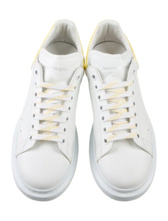 Alexander McQueen Leather Colorblock Pattern Sneakers