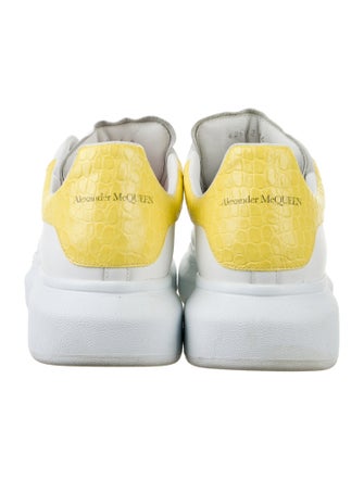 Alexander McQueen Leather Colorblock Pattern Sneakers