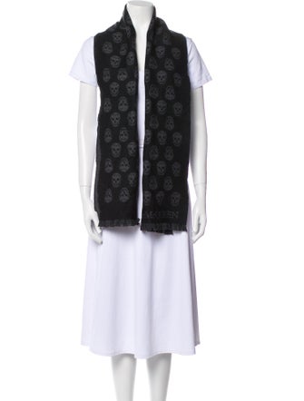 Alexander McQueen Wool Printed Scarf