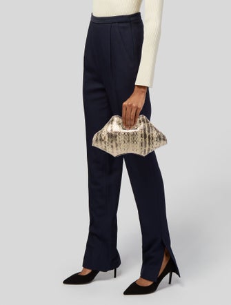 Alexander McQueen Snakeskin Clutch