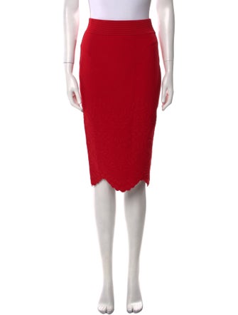 Alexander McQueen Scalloped Accent Knee-Length Skirt