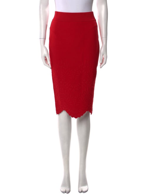 Alexander McQueen Scalloped Accent Knee-Length Skirt