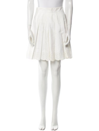Alexander McQueen Eyelet Trim Knee-Length Skirt