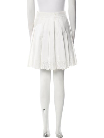 Alexander McQueen Eyelet Trim Knee-Length Skirt