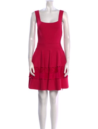 Alexander McQueen Square Neckline Mini Dress