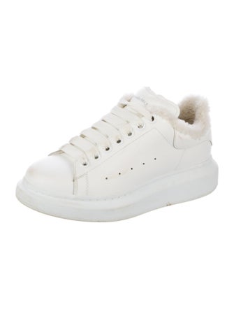 Alexander McQueen Leather Fur Trim Sneakers
