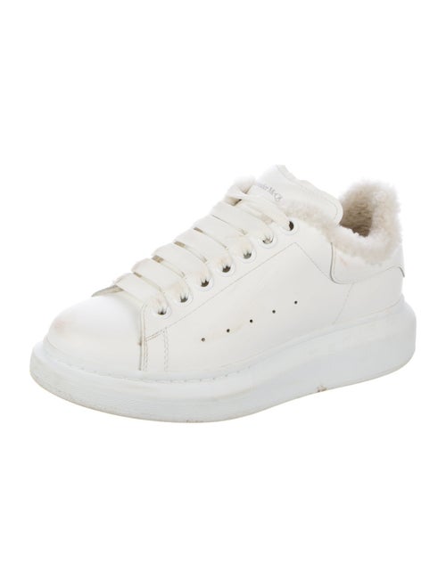 Alexander McQueen Leather Fur Trim Sneakers