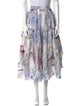 Alexander McQueen Floral Print Midi Length Skirt