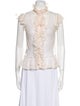 Alexander McQueen Silk Mock Neck Blouse