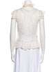 Alexander McQueen Silk Mock Neck Blouse