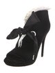 Alexander McQueen Velvet Ruffle Embellishment Pumps