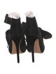 Alexander McQueen Velvet Ruffle Embellishment Pumps