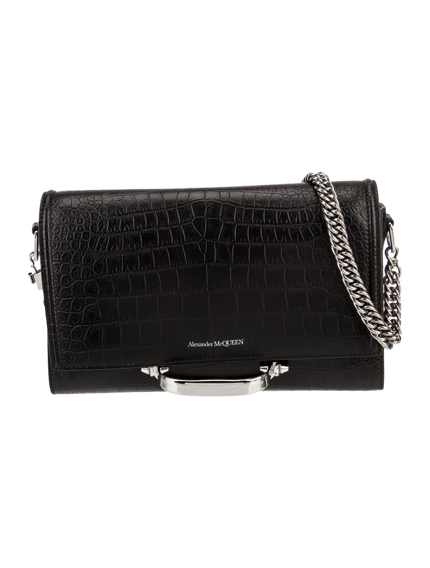 Alexander McQueen Embossed Leather Crossbody Bag