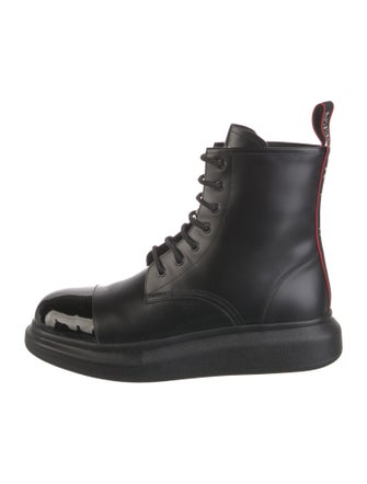 Alexander McQueen Leather Combat Boots