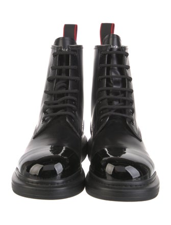 Alexander McQueen Leather Combat Boots