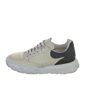 Alexander McQueen Leather Colorblock Pattern Sneakers