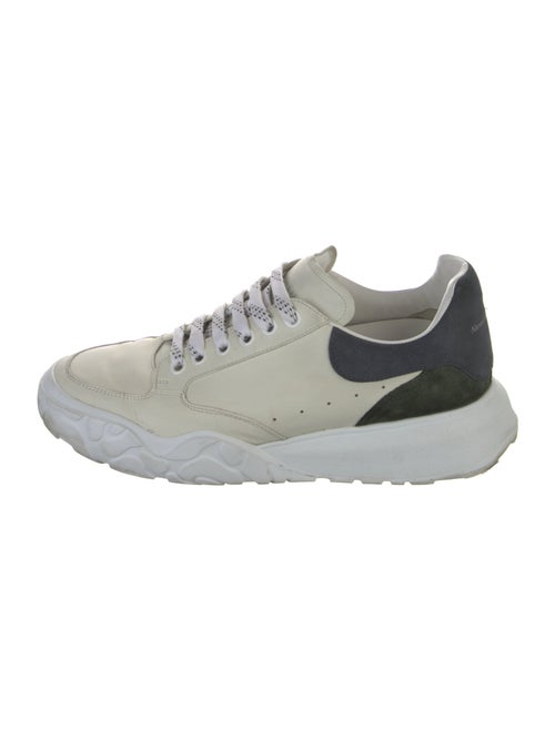 Alexander McQueen Leather Colorblock Pattern Sneakers