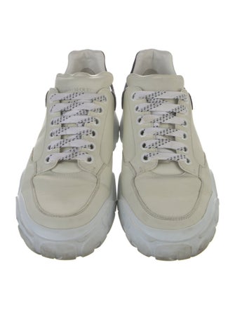 Alexander McQueen Leather Colorblock Pattern Sneakers