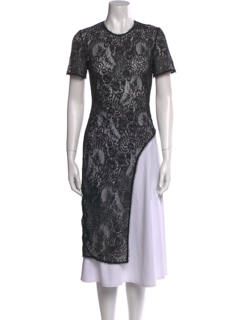 Alexander McQueen Lace Pattern Crew Neck Tunic