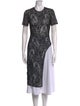 Alexander McQueen Lace Pattern Crew Neck Tunic