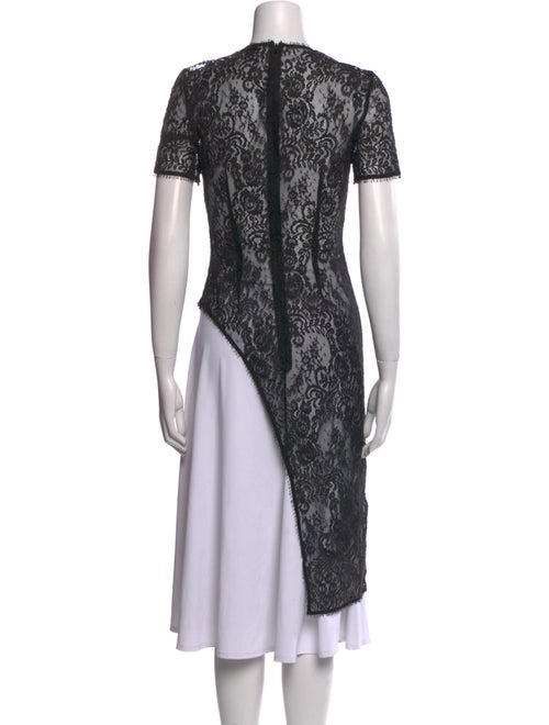 Alexander McQueen Lace Pattern Crew Neck Tunic