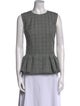 Alexander McQueen Wool Plaid Print Top
