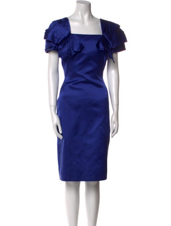 Alexander McQueen Silk Midi Length Dress