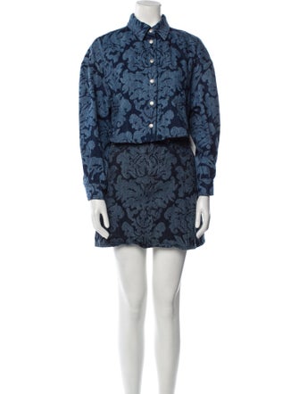 Alexander McQueen Printed Skirt Suit