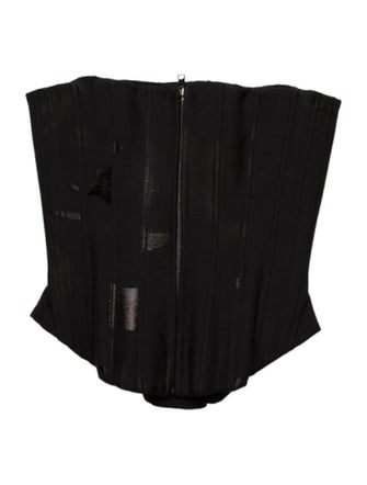 Alexander McQueen Strapless Crop Top