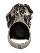 Alexander McQueen Crystal Flower & Leaf Skull Cocktail Ring
