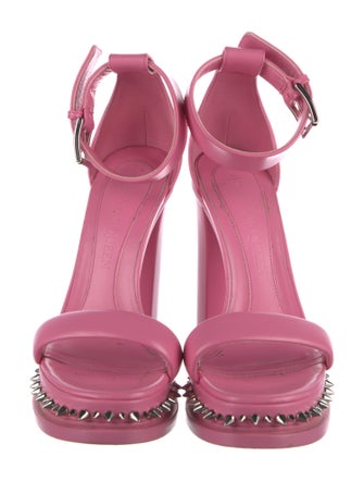 Alexander McQueen Leather Studded Accents Sandals