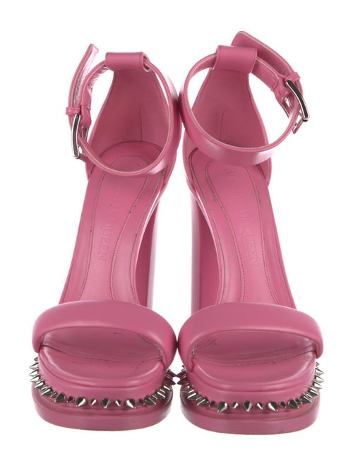 Alexander McQueen Leather Studded Accents Sandals
