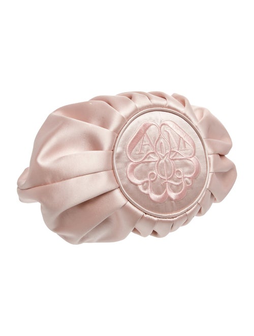 Alexander McQueen Satin Knuckle Skull Clutch