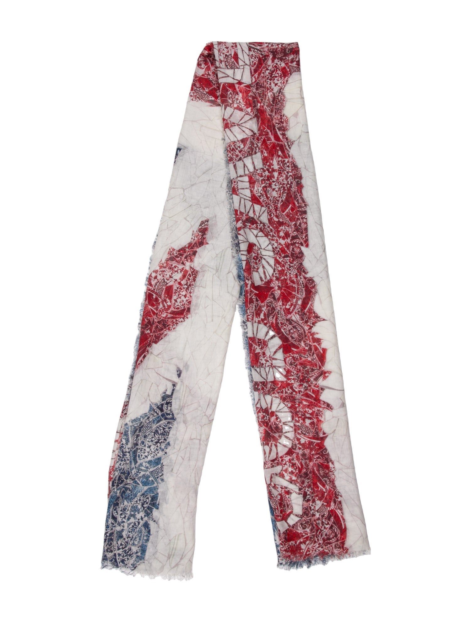 Alexander McQueen God Save McQueen Printed Scarf