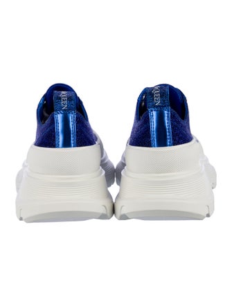 Alexander McQueen Denim Colorblock Pattern Sneakers