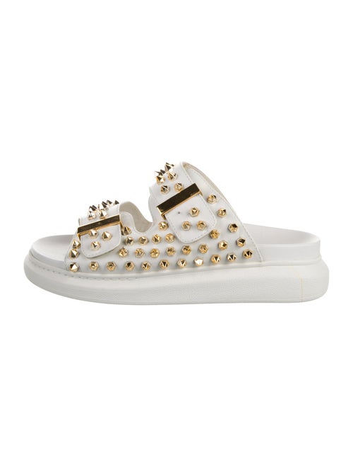 Alexander McQueen Leather Studded Accents Slides