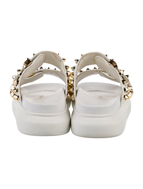 Alexander McQueen Leather Studded Accents Slides