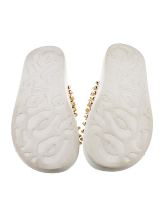 Alexander McQueen Leather Studded Accents Slides