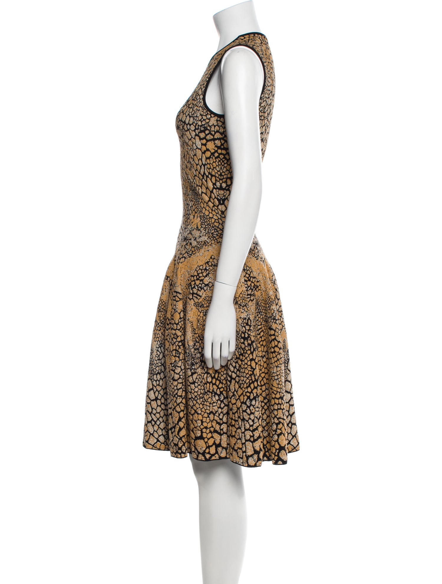 Alexander McQueen Animal Print Knee-Length Dress