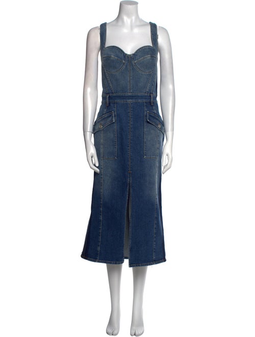 Alexander McQueen Square Neckline Long Dress