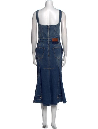 Alexander McQueen Square Neckline Long Dress