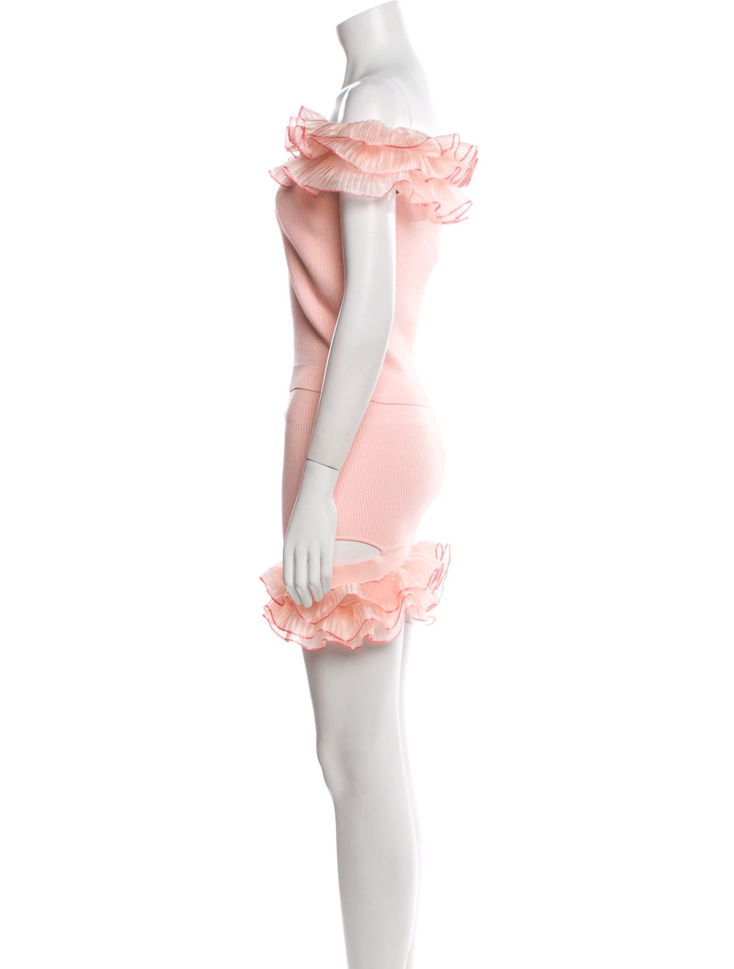 Alexander McQueen Ruffle Embellishment Skirt Set