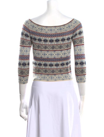 Alexander McQueen Silk Printed Crop Top