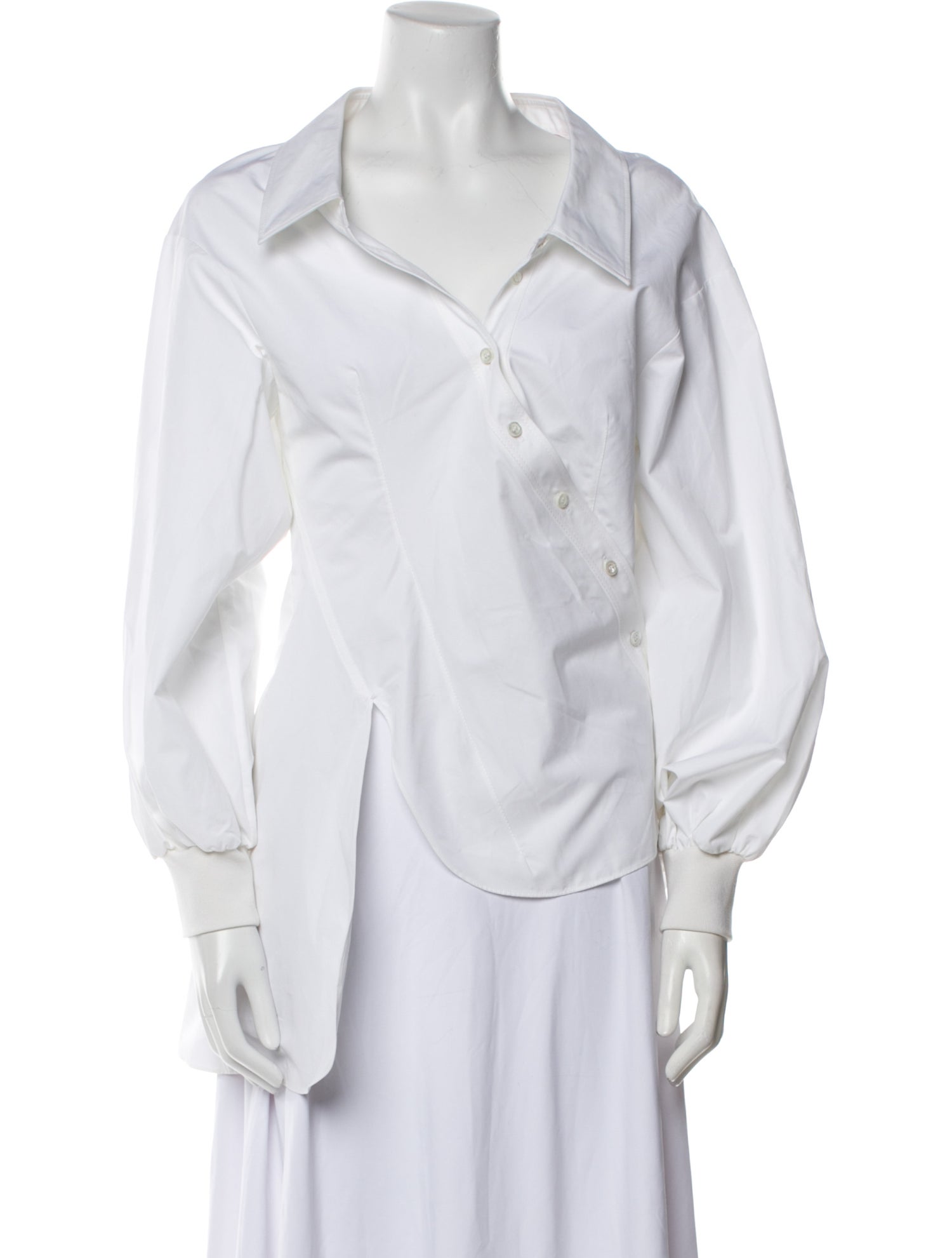 Alexander McQueen V-Neck Long Sleeve Button-Up Top w/ Tags